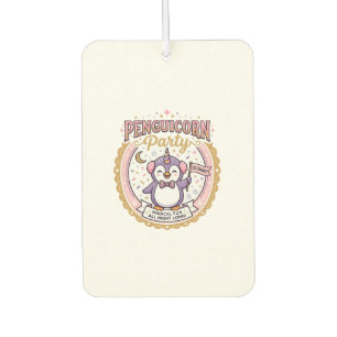 Einhorn Penguicorn Party POD Fertig Zazzle Design_ Autolufterfrischer