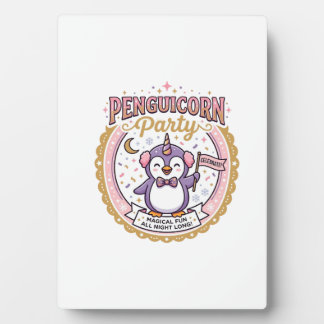 Einhorn Penguicorn Party POD Fertig Zazzle Design_ Fotoplatte