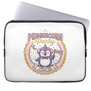 Einhorn Penguicorn Party POD Fertig Zazzle Design_ Laptopschutzhülle