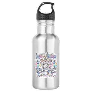Einhorn Penguicorn Party Premium Vektor Vektorgraf Edelstahlflasche