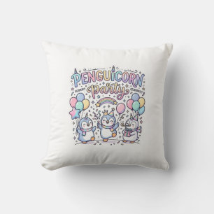 Einhorn Penguicorn Party Premium Vektor Vektorgraf Kissen