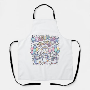 Einhorn Penguicorn Party Premium Vektor Vektorgraf Schürze