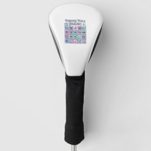 Einhorn Periodensystem der Magie Grafikdesign Mer Golf Headcover
