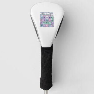 Einhorn Periodensystem der Magie Grafikdesign Mer Golf Headcover