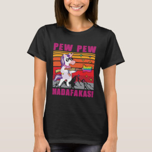 Einhorn Pew Pew Madafakas Vintage Einhorn T-Shirt