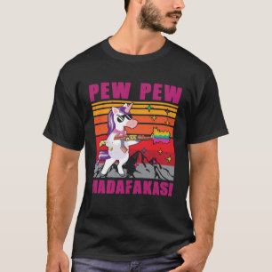 Einhorn Pew Pew Madafakas Vintage Einhorn T-Shirt