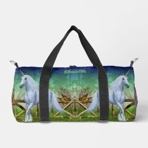 Einhorn Pferd durch Tor Personalisiert Duffle Bag