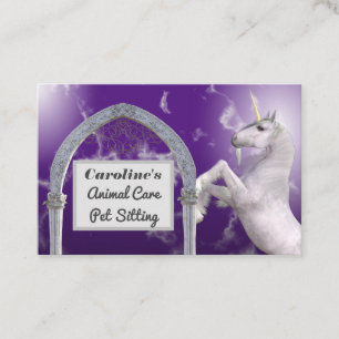 Einhorn Pferd Lila Marmor Tierpflege Visitenkarte