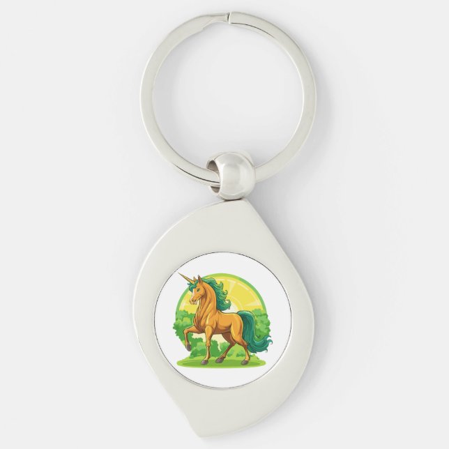 Einhorn Pferd Schlüsselanhänger (Vorderseite)