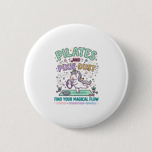 Einhorn Pilates und Feenstaub Fettgedruckte Typogr Button