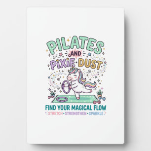 Einhorn Pilates und Feenstaub Fettgedruckte Typogr Fotoplatte