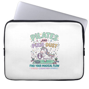 Einhorn-Pilates und Feenstaub Fettgedruckte Typogr Laptopschutzhülle
