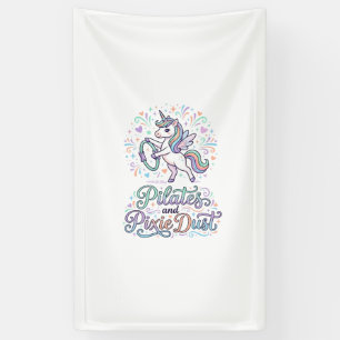 Einhorn Pilates und Feenstaub Weißer Hintergrund V Banner