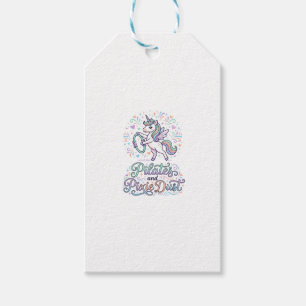 Einhorn Pilates und Feenstaub Weißer Hintergrund V Geschenkanhänger