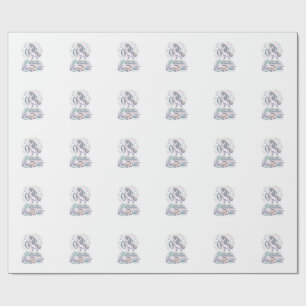 Einhorn Pilates und Feenstaub Weißer Hintergrund V Geschenkpapier