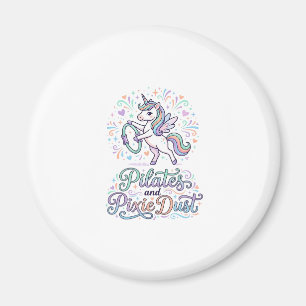 Einhorn Pilates und Feenstaub Weißer Hintergrund V Magnet