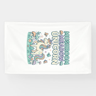 Einhorn Pilz Wiese Einhorn Trendy T-Shirt Des Banner