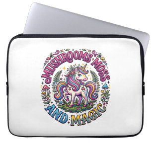 Einhorn Pilze Moos und Magie Werbe-Shirt Laptopschutzhülle