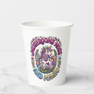 Einhorn Pilze Moos und Magie Werbe-Shirt Pappbecher