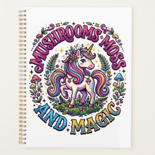 Einhorn Pilze Moos und Magie Werbe-Shirt Planer