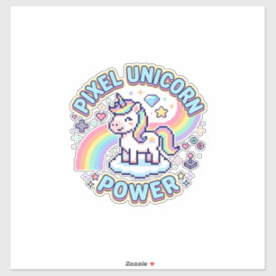Einhorn Pixel Einhorn Kraft Grafikdesign Produkt Aufkleber