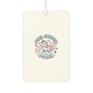 Einhorn Pixel Einhorn Power Grafikdesign Produkt Autolufterfrischer