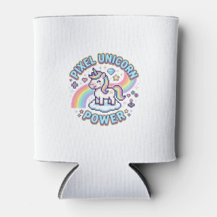 Einhorn Pixel Einhorn Power Grafikdesign Produkt Dosenkühler