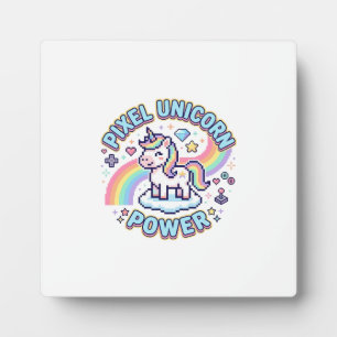 Einhorn Pixel Einhorn Power Grafikdesign Produkt Fotoplatte