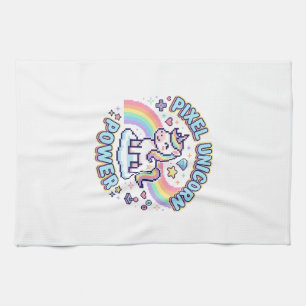 Einhorn Pixel Einhorn Power Grafikdesign Produkt Geschirrtuch