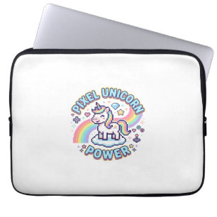 Einhorn Pixel Einhorn Power Grafikdesign Produkt Laptopschutzhülle