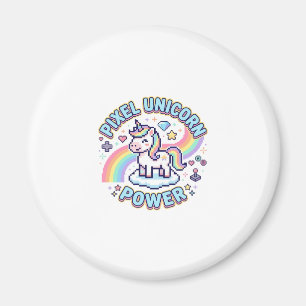 Einhorn Pixel Einhorn Power Grafikdesign Produkt Magnet