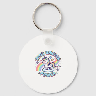 Einhorn Pixel Einhorn Power Grafikdesign Produkt Schlüsselanhänger