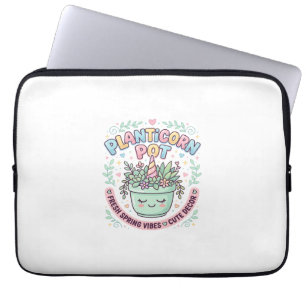 Einhorn Planticorn Topf Grafikdesign Grafik T-Shir Laptopschutzhülle