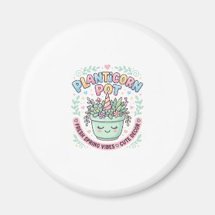 Einhorn Planticorn Topf Grafikdesign Grafik T-Shir Magnet