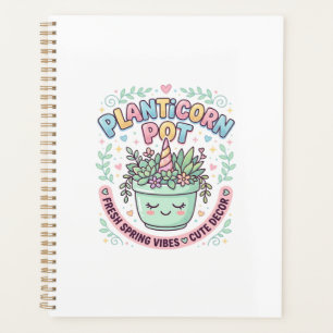 Einhorn-Planticorn-Topf Grafikdesign Grafik-T-Shir Planer