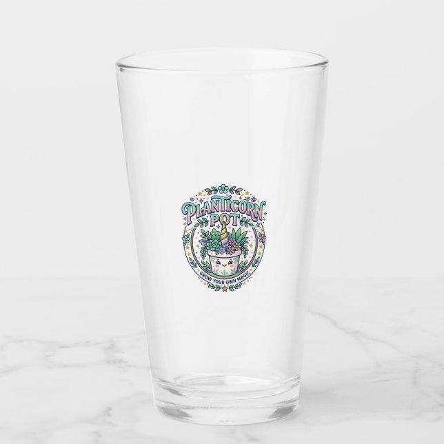 Einhorn Planticorn Topf POD Bereit POD Artwork_1 Glas (Vorderseite)