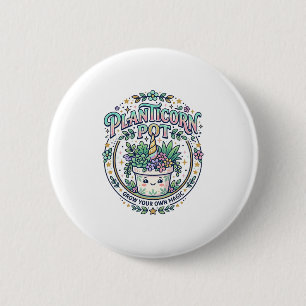 Einhorn Planticorn Topf POD Bereit POD Kunstwerk_1 Button