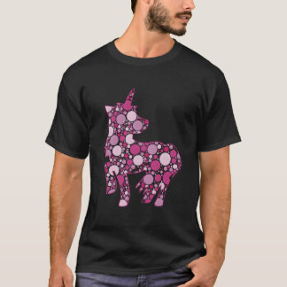 Einhorn-Plüschspielzeug mit Punkten und farbenfroh T-Shirt