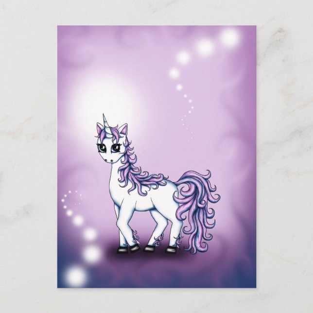 Einhorn Postkarte (Vorderseite)