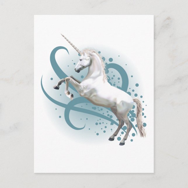 Einhorn Postkarte (Vorderseite)