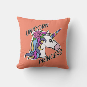 Einhorn-Princess-Design - Drehkissen 16 Zoll x 16 Kissen
