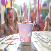 Einhorn Prinzessin Papiertasse in Pastell