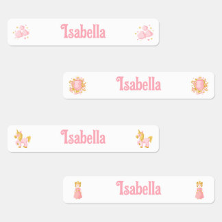 Einhorn-Prinzessin zurück zur Schulkleidung Etiketten