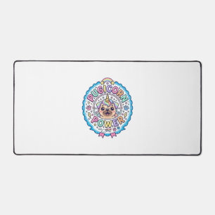Einhorn Pugicorn Power Lustig Süß Geschenk Design_ Schreibtischunterlage
