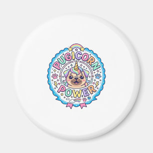 Einhorn Pugicorn Power Lustig Süßes Geschenk Desig Magnet