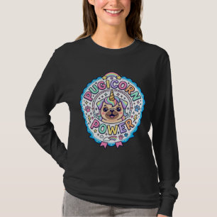 Einhorn Pugicorn Power Lustig Süßes Geschenk Desig T-Shirt