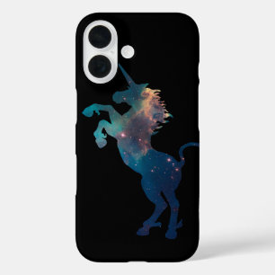 Einhorn-Raummuster iPhone 16 Hülle