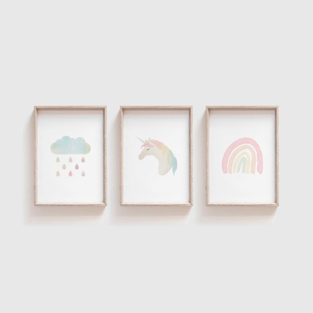 Einhorn, Regenbogen, Cloud Pastellton, Set 3, bedr (Von Creator hochgeladen)