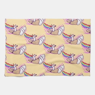 Einhorn Regenbogen Fahrt Eiscremekegel Geschirrtuch