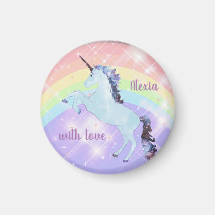 Einhorn, Regenbogen, für Mädchen, Kinder, festlich Magnet